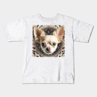 A Fractal Design of A Chihuahua Kids T-Shirt